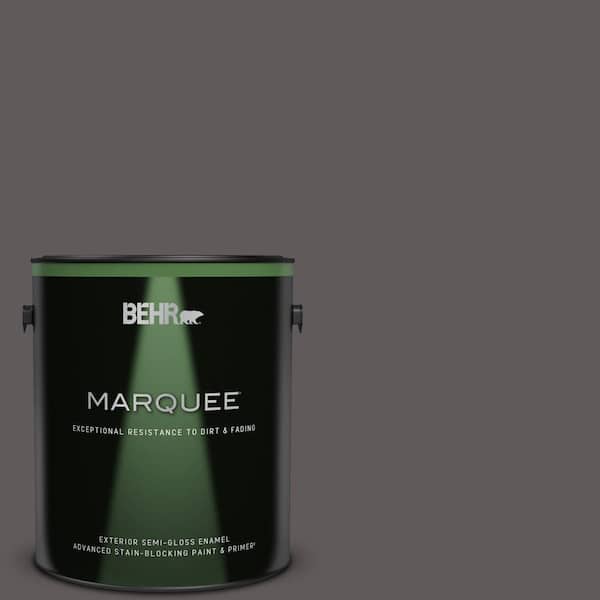 BEHR MARQUEE 1 gal. #T14-10 Coffee Bar Semi-Gloss Enamel Exterior Paint & Primer