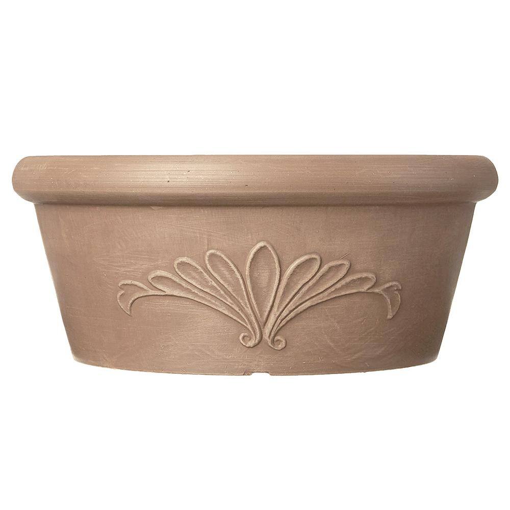 Taupe 10" Round Recycled Plastic Indoor/Outdoor Planter