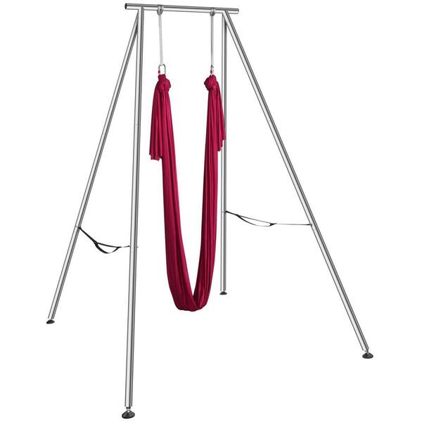 SKYSHALO Aerial Yoga Frame and Yoga Hammock, 9.67 ft. Height Professional Yoga Swing Stand Comes with 6.6 Yards Aerial Hammock