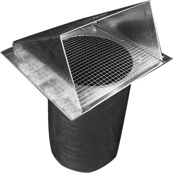 Speedi-Products 4 in. Dia Galvanized Wall Vent Hood with 1/4 in. Screen