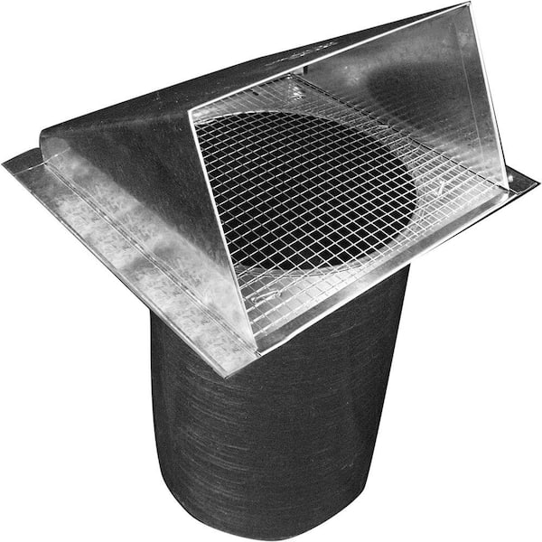 Speedi-Products 8 in. Dia Galvanized Wall Vent Hood with 1/4 in. Screen