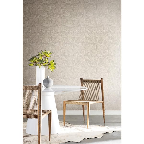 Light Yellow Squareburst Vinyl Paper Unpasted Matte Wallpaper (20.8 in. x 32.8 ft.)