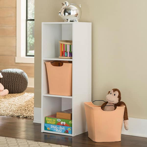 10.5 in. W x 11 in. H x 10.5 in. D Orange Wire Framed Fabric Drawer