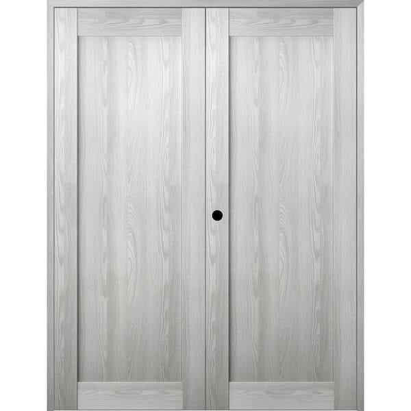 Belldinni 60 in. x 80 in. Right Hand Active Ribeira Ash Wood Composite Double Prehung Interior Door