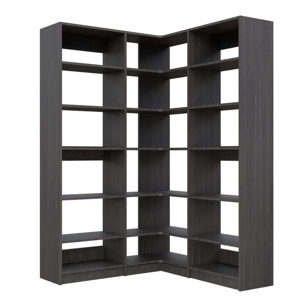 Alto Collection 51.75 in. W Grey Wall Mounted 2-Shelf Towers and Corner Shelf Tower Wood Closet System price history on PriceWatchPro