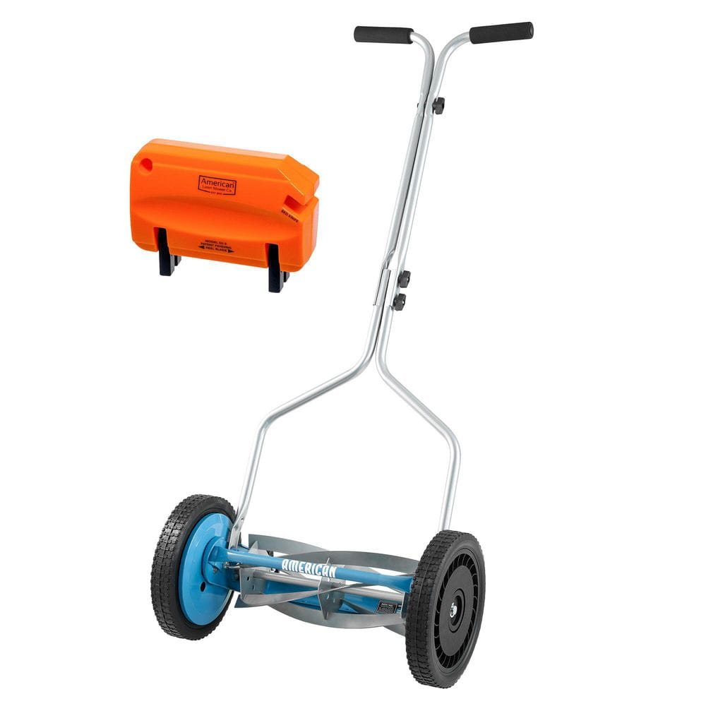 American Lawn Mower Company 14 in. 5-Blade Manual Walk Behind Reel Lawn Mower Includes SK-2 Sharpener