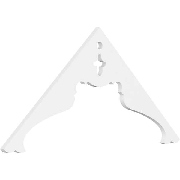 Ekena Millwork 1 in. x 48 in. x 22 in. (11/12) Pitch Heath Gable Pediment Architectural Grade PVC Moulding