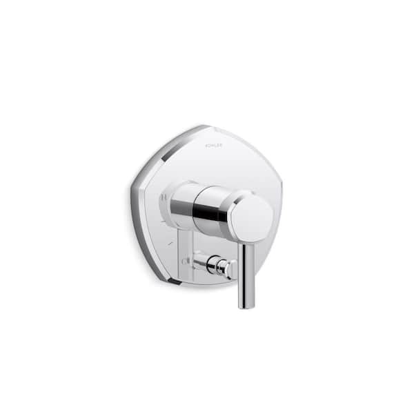 KOHLER Occasion Lever 1-Handle Tub and Shower Faucet Trim in Polished Chrome with Pressure-balancing Technology