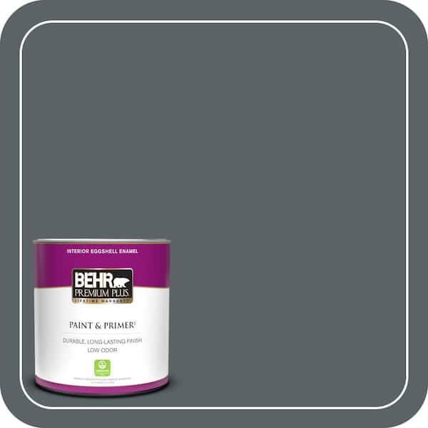 BEHR PREMIUM PLUS 1 qt. Home Decorators Collection #HDC-AC-25 Blue Metal Eggshell Enamel Low Odor Interior Paint & Primer