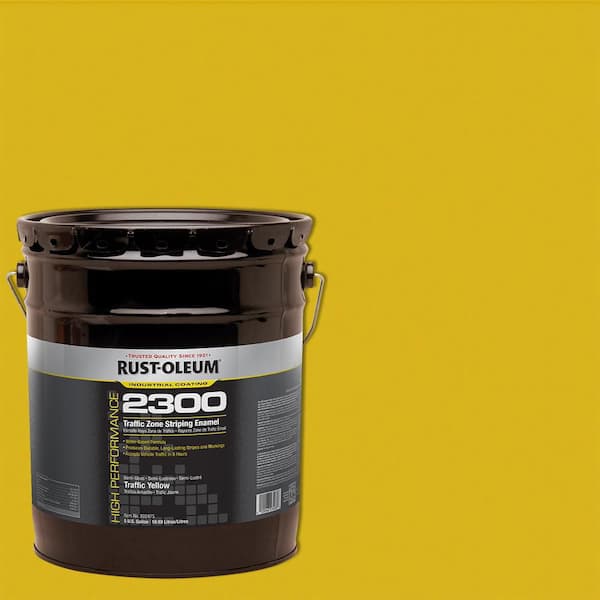 Rust-Oleum 5 gal. 2300 System Semi-Gloss Yellow Exterior Traffic Striping Paint