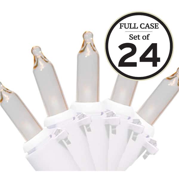 Brite Star Designer Series 100-Light Clear With White Wire Mini Light Set (Set of 24)