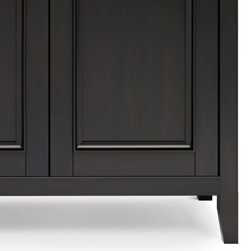 Amherst Brown Solid Wood 66" Traditional Storage Cabinet