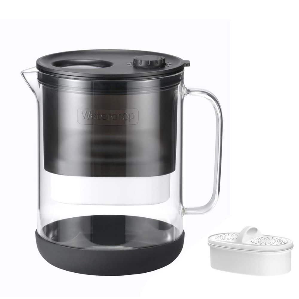 PT-72BL Glass Water Filter Pitcher with 1 + 1 filters, 7-Cup, NSF/ANSI 53, 42 and 372 Certified Filter, BPA-Free, Black price history on PriceWatchPro