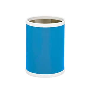Bartenders Choice Fun Colors Process Blue 8 Qt. Round Waste Basket