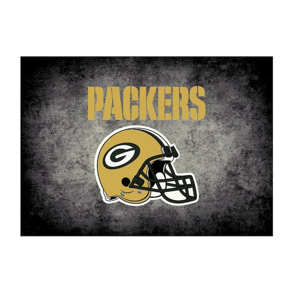 Green Bay Packers Rug Team Distressed