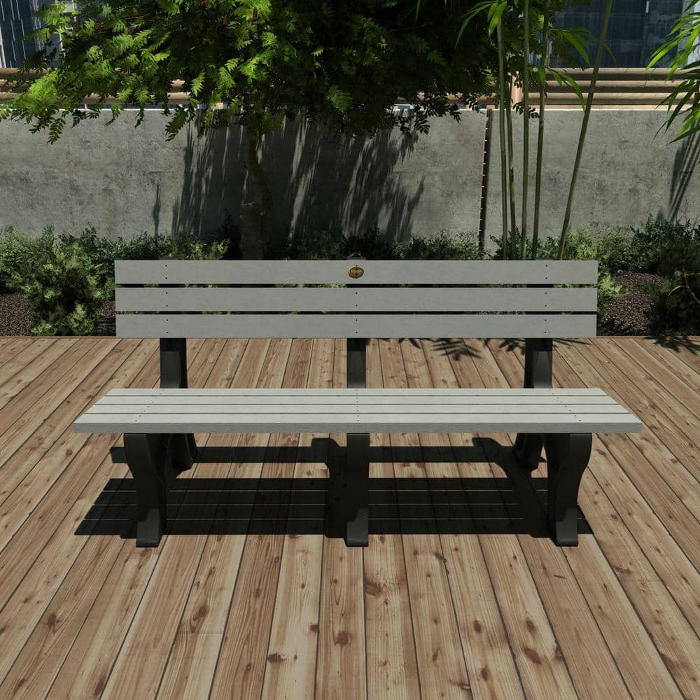 Aurora 6 ft Coastal Teak Poly Lumber Park Bench
