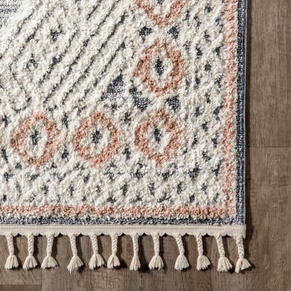 nuLOOM Lessie Vintage Diamond Multicolor 10 ft. x 14 ft. Indoor nuLOOM Lessie Vintage Diamond Multicolor 10 ft. x 14 ft. Indoor