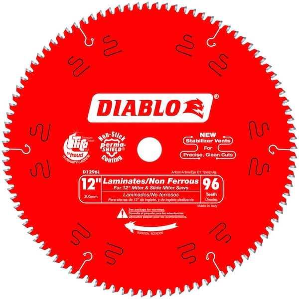 DIABLO 12 in. x 96-Tooth Laminate/Aluminum/Plastics Circular Saw Blade