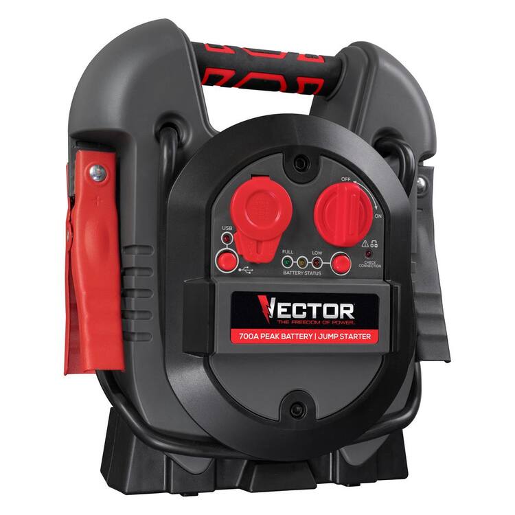 VECTOR 700 Peak Amp Automotive Jump Starter, Portable Power - 10W USB Port, 12V DC Port