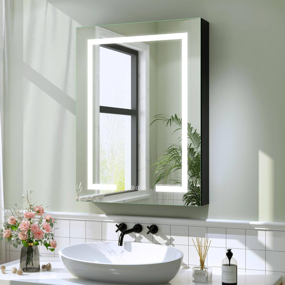 Hpeytaire 32 in. W x 24 in. H Rectangular Aluminum Recessed 