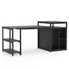 Tribesigns Cassey 70.8 in. Rectangular Black Engineered Wood Computer ...