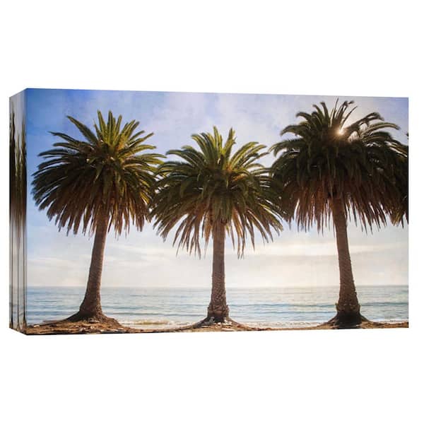 PTM Images 10 in. x 12 in. ''Three Palm Trees '' Printed Canvas Wall Art