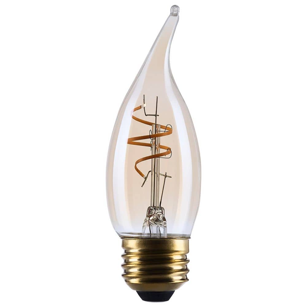 25-Watt Equivalent CA11 2000K Medium Base Clear Glass Amber Coil Filament Dimmable Edison LED Light Bulb (24-Pack) price history on PriceWatchPro