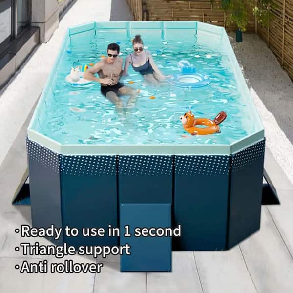 210ポータブルプール TIANZHU BLUEカラー FOLDING POOL Amazon.com: Large Foldable Swimming Pool - Collapsible Family
