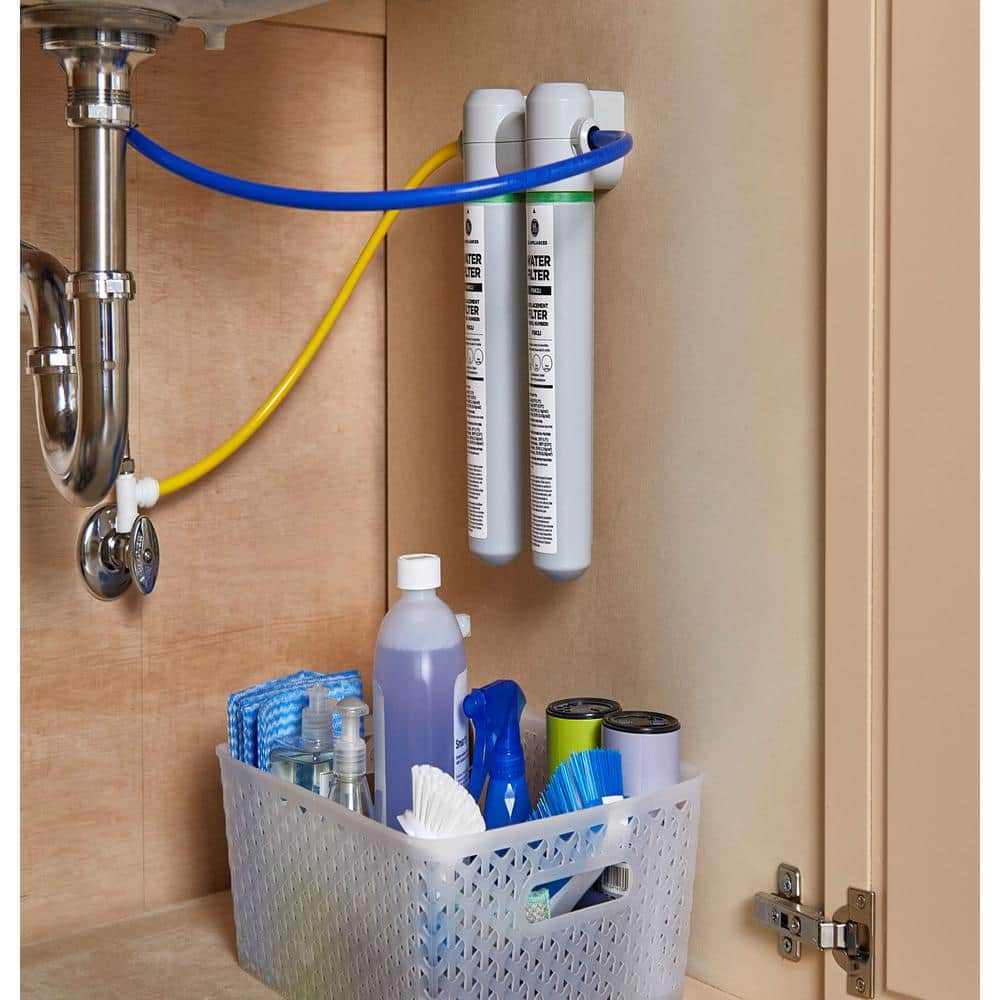 GE Dual Flow Carbon Block Under Sink Water Filter Set