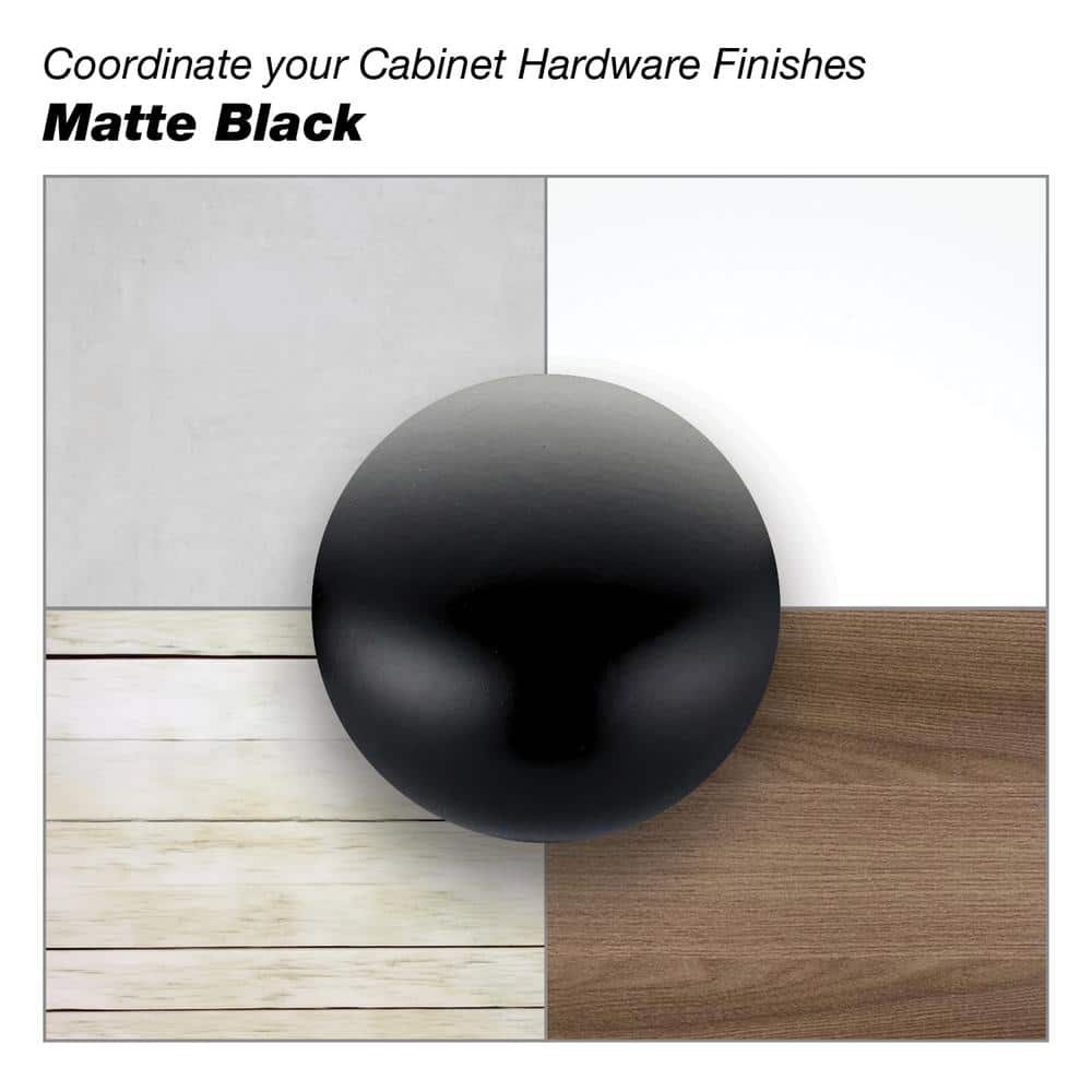 Matte Black Metal Traditional Cabinet Handle with Mounting Hardware