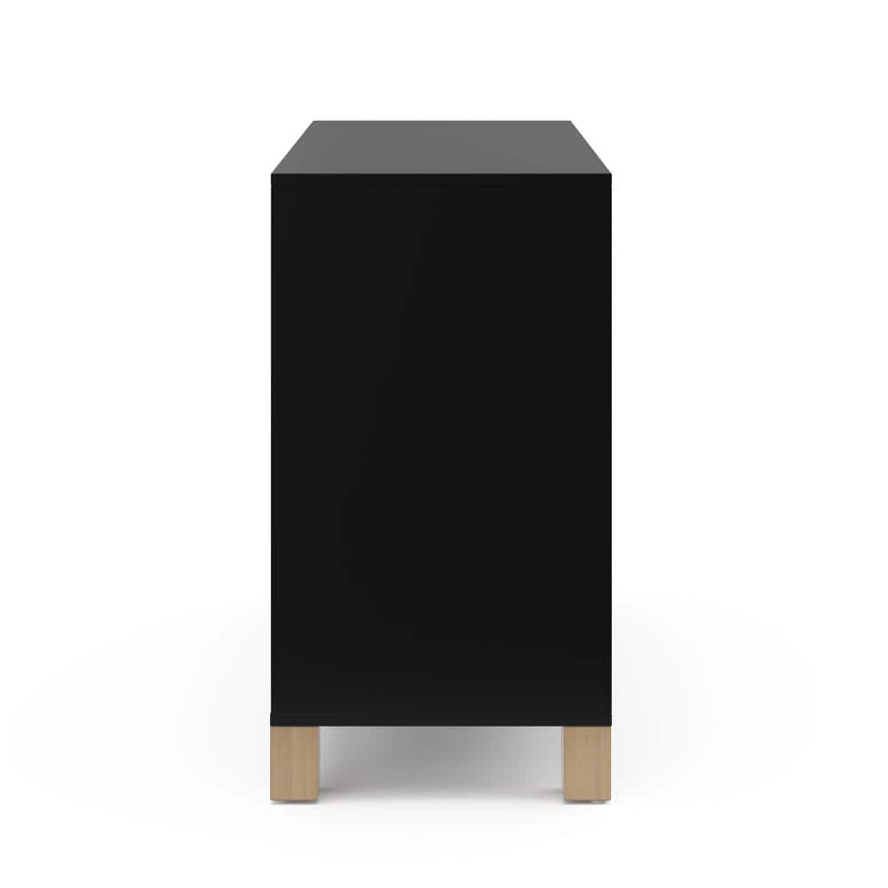 Black and Driftwood 3-Drawer Combo Nursery Dresser