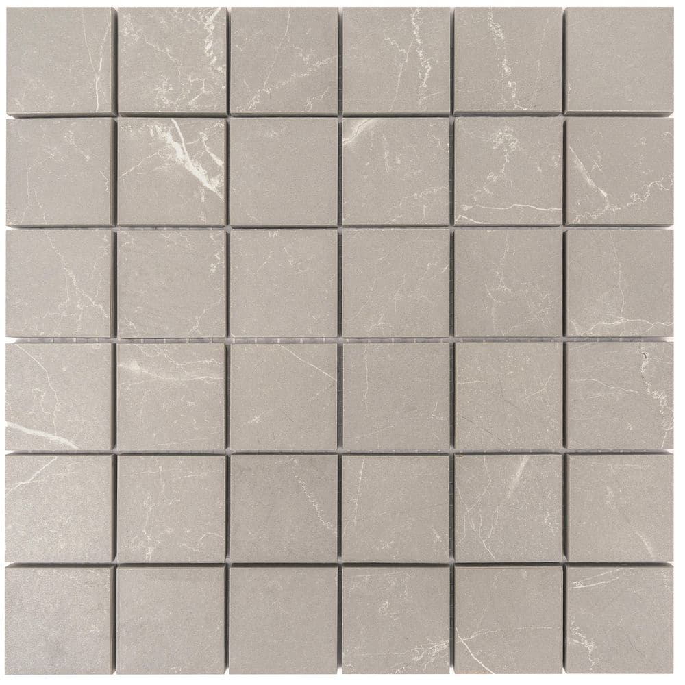 Regalia 12x12 in. Ash Gray Matte Gres Porcelain Uniform Square Mosaic Wall and Floor Tile (5.82 sq ft/case, 6-Pack) price history on PriceWatchPro
