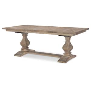 120 in. Sun-Bleached Cypress Complete Rectangle Trestle Table