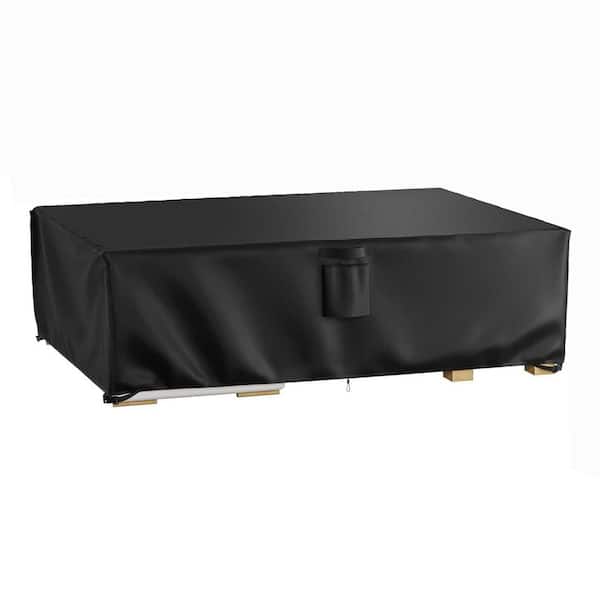 86 in. L x 44 in. W x 27.8 in. H Black Outdoor Table and Chair Cover