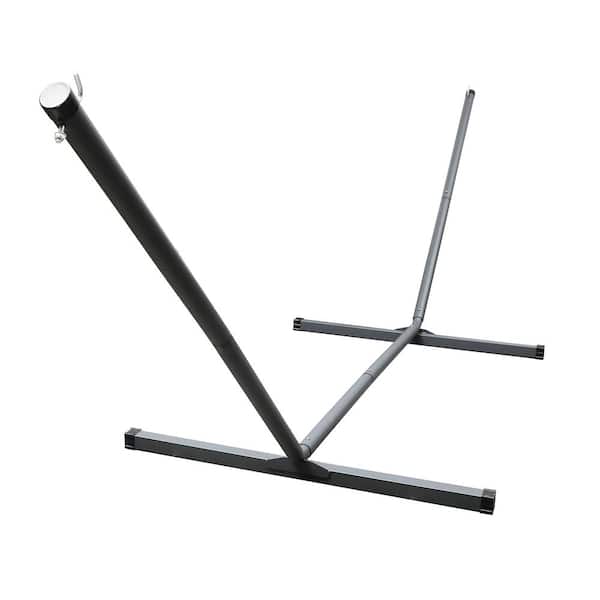 Unbranded 13 ft. Multi-Use Heavy Duty Steel 2-Person Hammock Stand in Gray