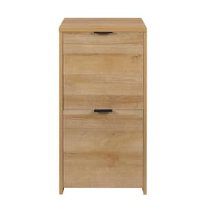 Bromley 2-Drawer Light Oak Finish Engineered Wood Vertical File Cabinet (30 in. H x 15.5 in. W)