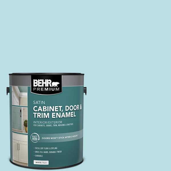 1 gal. #M470-2 Basin Blue Satin Enamel Interior/Exterior Cabinet, Door & Trim Paint