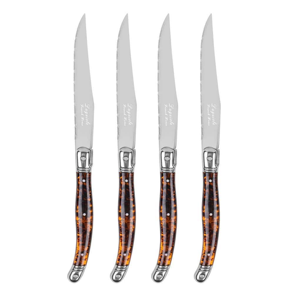 French Home Laguiole Connoisseur 4-Piece Steak Knife Set with