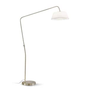 Route 81 in. Brushed Nickel Finish Arch Floor Lamp