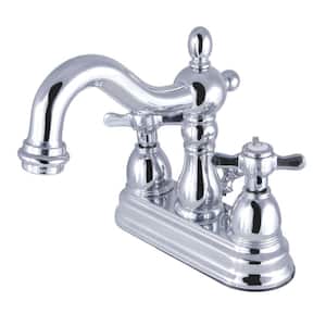 Essex 4 in. Centerset 2-Handle Bathroom Faucet with Plastic Pop-Up in Polished Chrome