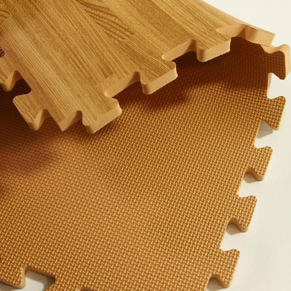 Foam Interlocking Floor Tile Case, Wood Grain Foam Tiles
