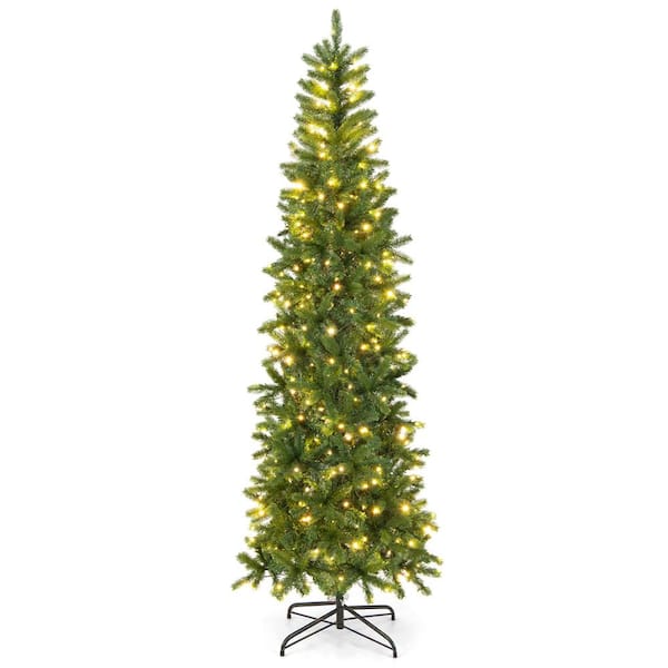 Costway 6 ft. Pre-Lit Artificial Christmas Tree, Realistic