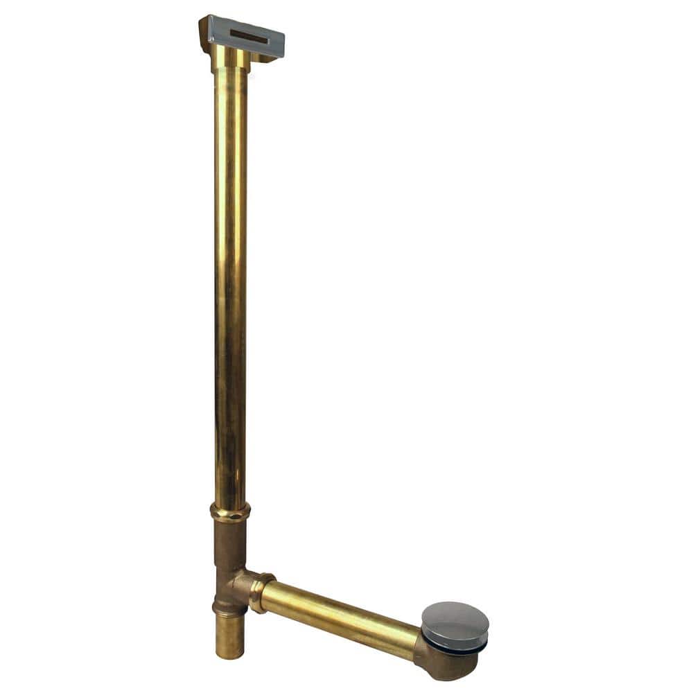 22 in. Linear Tip-Toe Drain Bath Waste and Overflow, Satin Nickel price history on PriceWatchPro