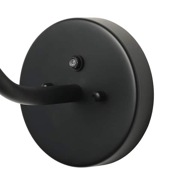 Gooseneck Dawn The Outdoor JE-W6337C aiwen Dusk - Home Light Modern Sconce Hardwired Black Shade with Fixture to Wall Metal Exterior Depot Barn