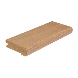 Solid Hardwood Hush 0.5 in. T x 2.75 in. W x 78 in. L Flat Gloss Overlap Stair Nose