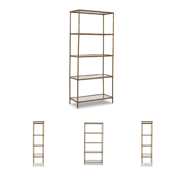 Signature DESIGN BY ASHLEY Ryandale 72.5 in. Tall Antique Brass