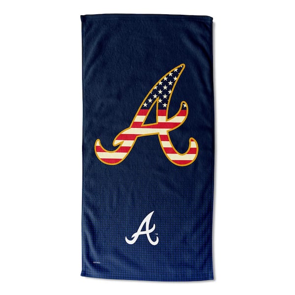 THE NORTHWEST GROUP MLB Multi-Color Braves Celebrate Series Printed Cotton/Polyester Blend Beach Towel