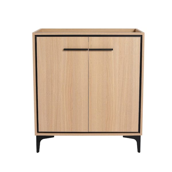29.33 in. Bath Vanity Cabinet without Top in Oak Unassembled