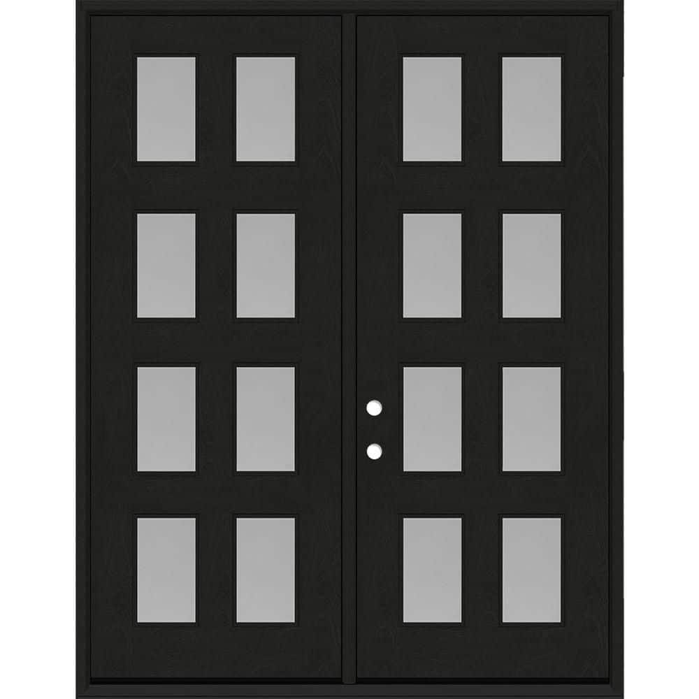 Regency 72 in. x 96 in. 8L Modern Clear Glass RHIS Onyx Stained Fiberglass Double Prehung Front Door w/ 4in. Jamb price history on PriceWatchPro