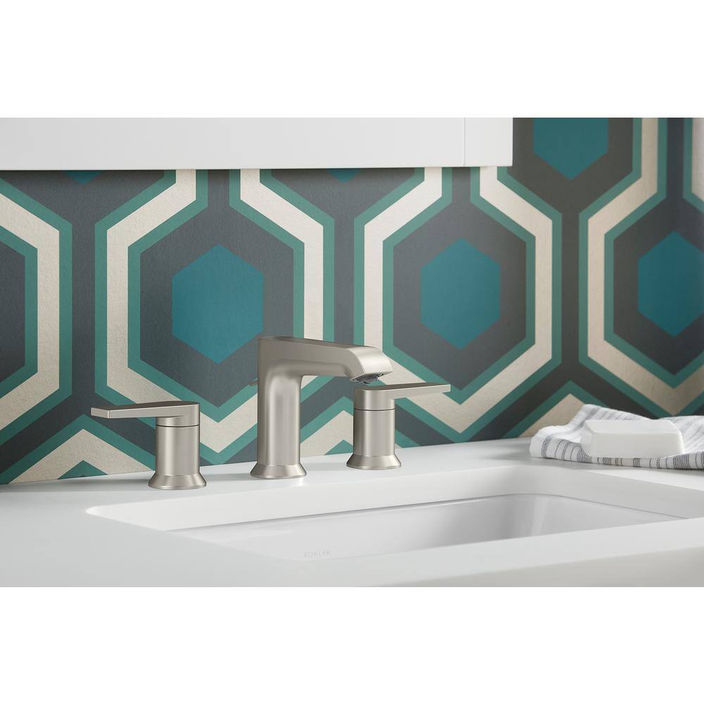 Kohler Hint 4.75" Vibrant Brushed Nickel Widespread Bathroom Faucet